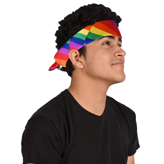 Beistle 22" x 22" Rainbow Bandanas, 2ct.